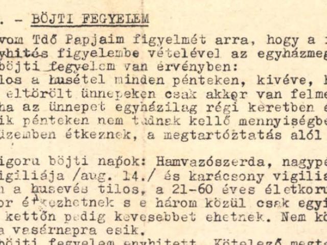 A Győri Püspökség Körlevelei (1857-1965) az interneten is kutathatók